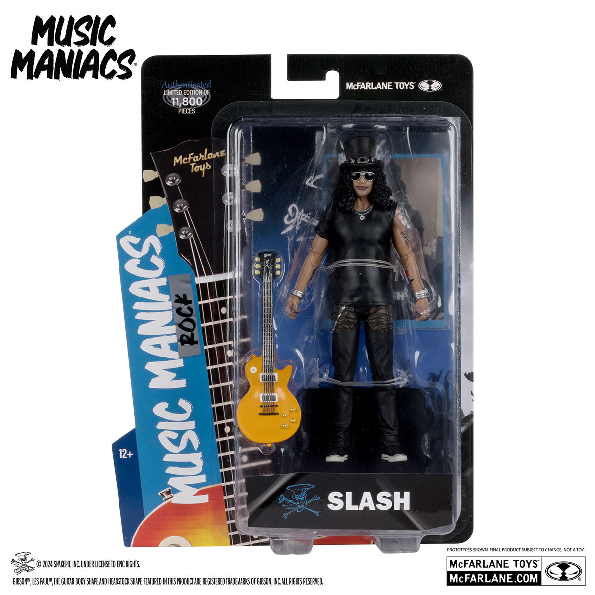 Action Figures Music Maniacs McFarlane: Freddie Mercury (Queen) e Slash (Guns N Roses)