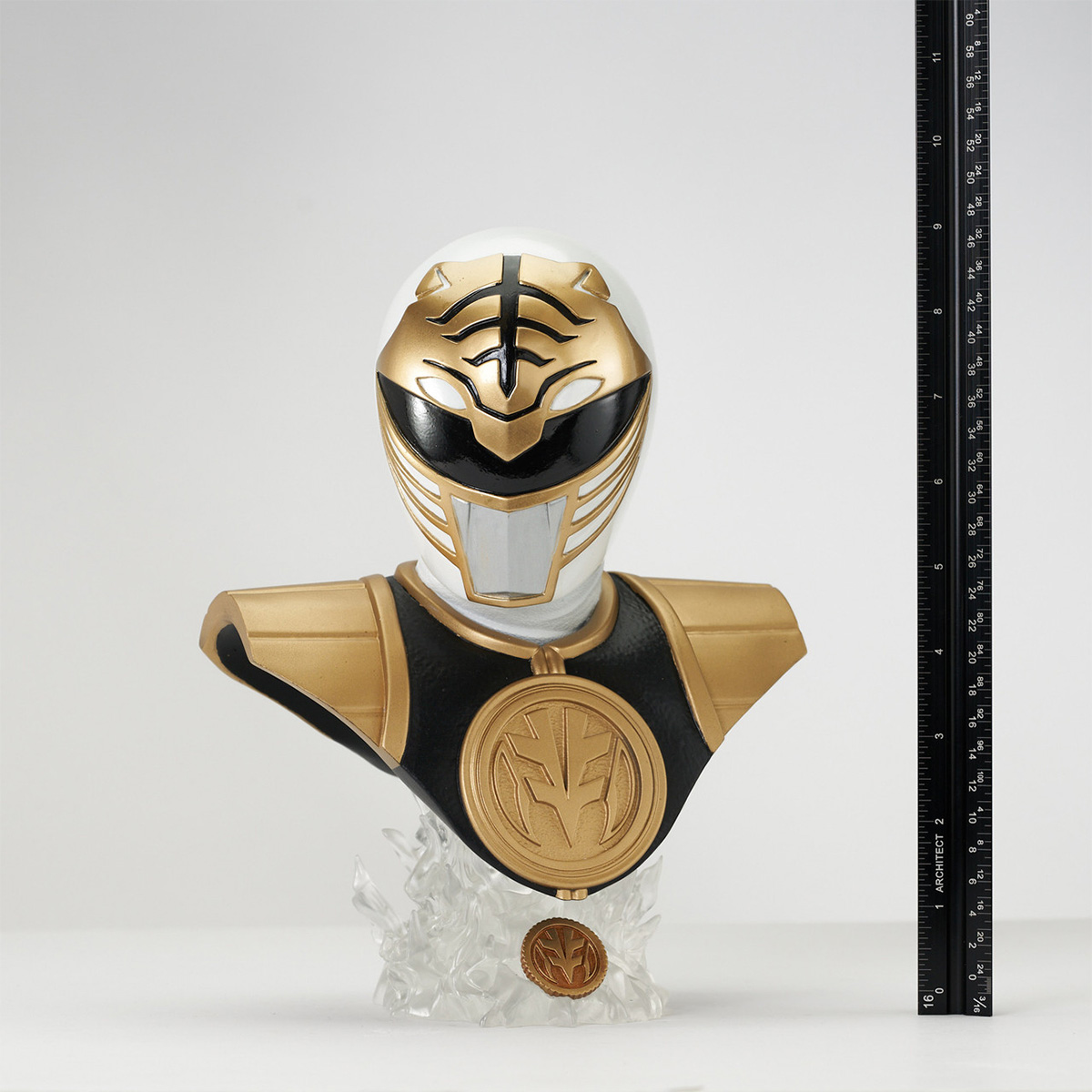 Busto Power Rangers Legends in 3D: Ranger Branco (White Ranger)