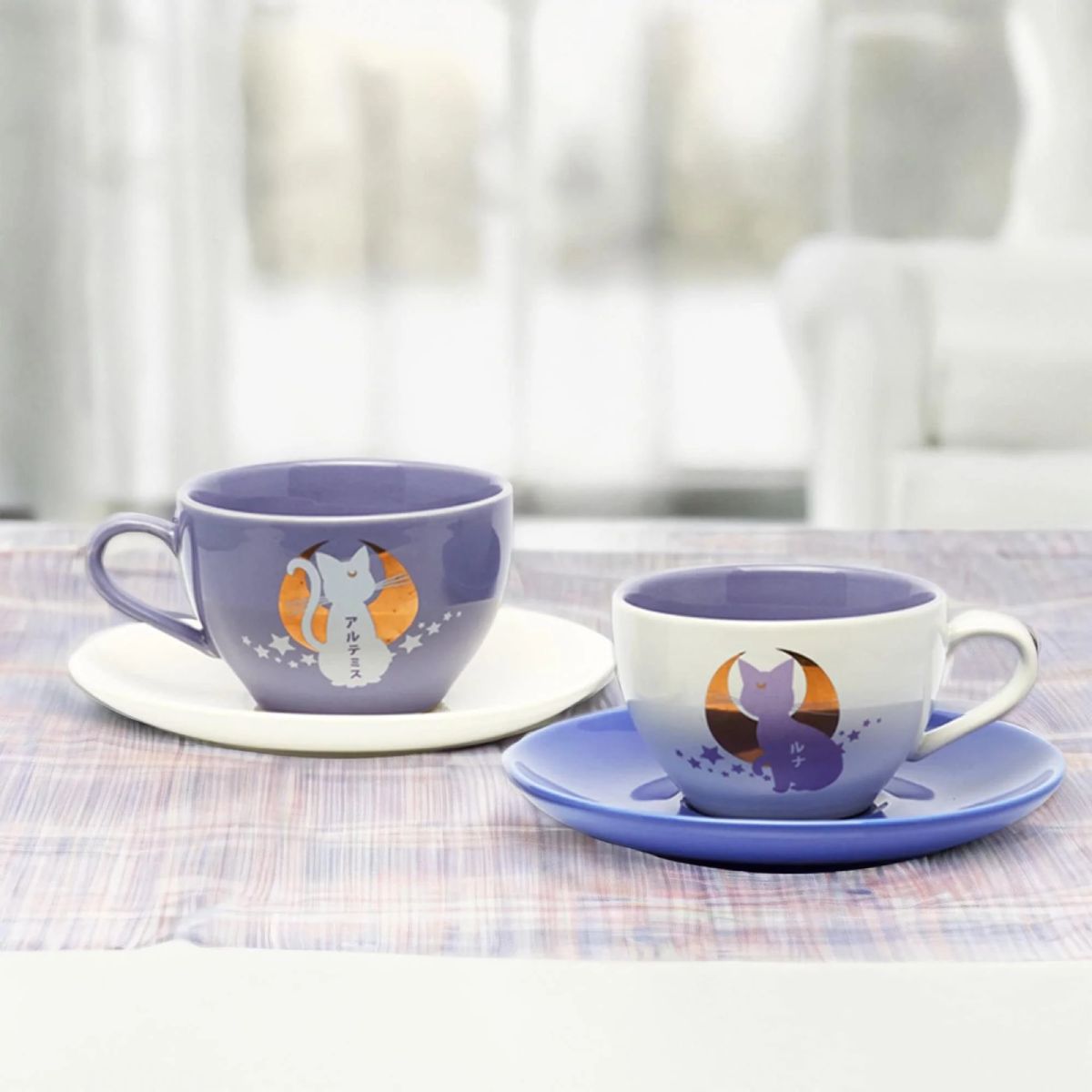 Sailor Moon Tea Cups with Luna and Artemis