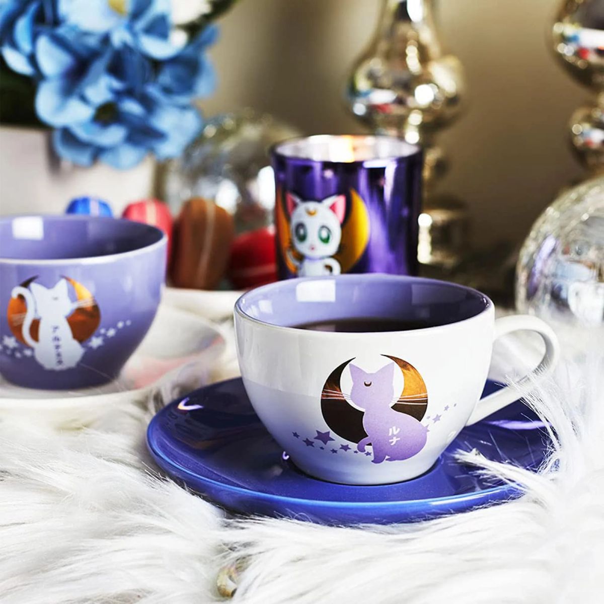 Sailor Moon Tea Cups with Luna and Artemis