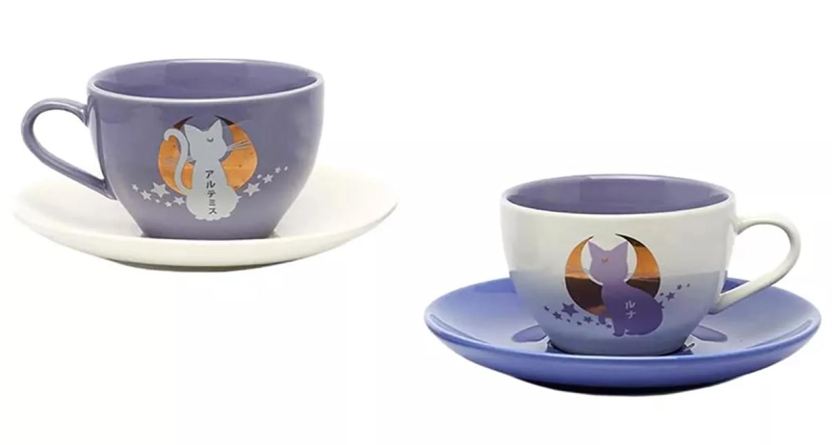 Sailor Moon Tea Cups with Luna and Artemis