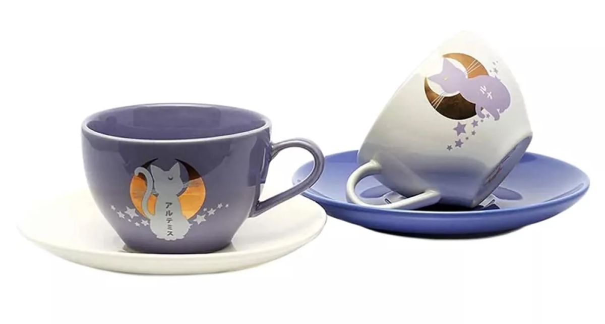 Sailor Moon Tea Cups with Luna and Artemis