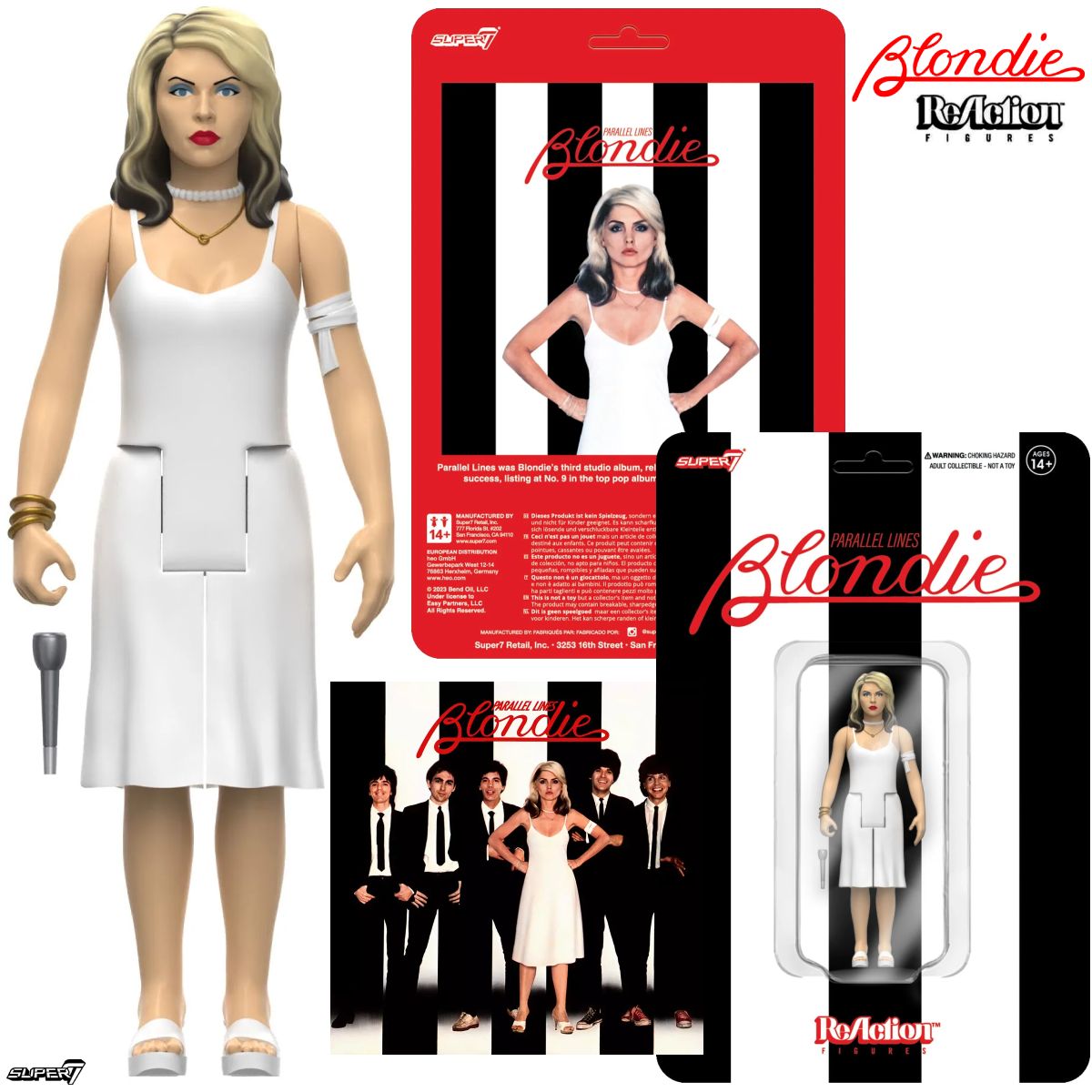 Action Figure Debbie Harry ReAction da Banda Blondie “Parallel Lines”