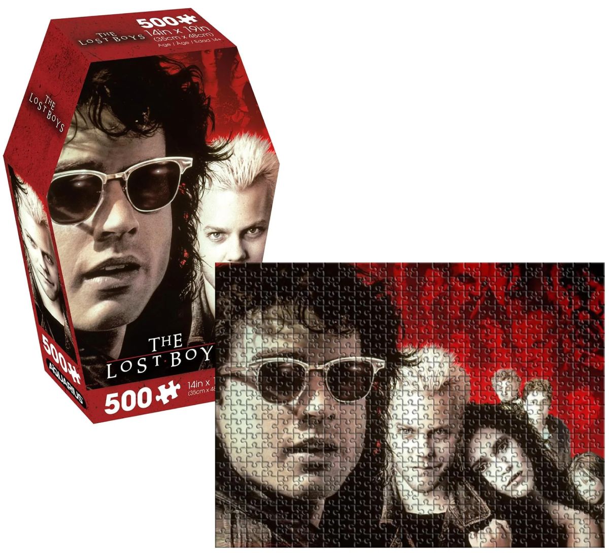 Quebra-Cabeça Os Garotos Perdidos (The Lost Boys) Coffin Box dentro de um Caixão