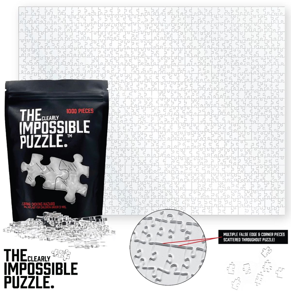 Quebra-Cabeça The Clearly Impossible Puzzle com Peças de Acrílico Cristalino