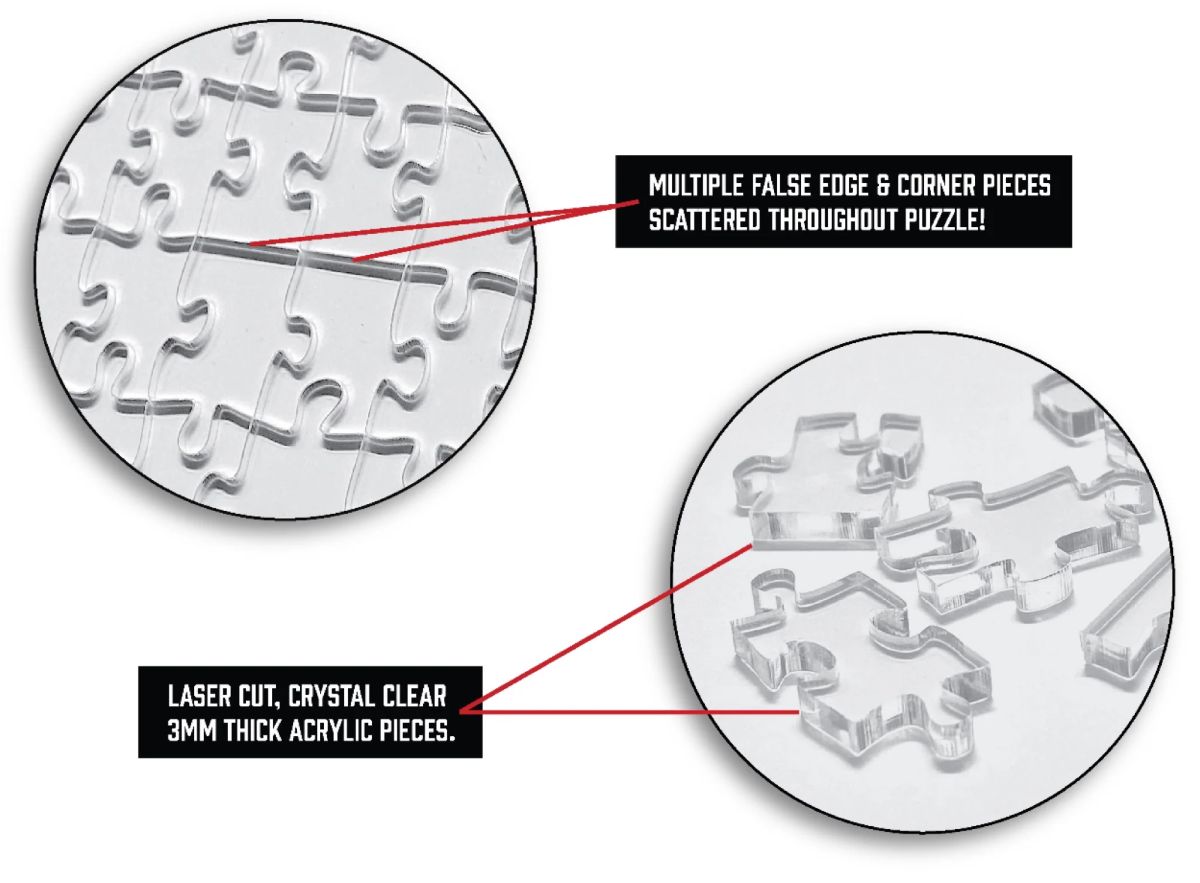 Quebra-Cabeça The Clearly Impossible Puzzle com Peças de Acrílico Cristalino