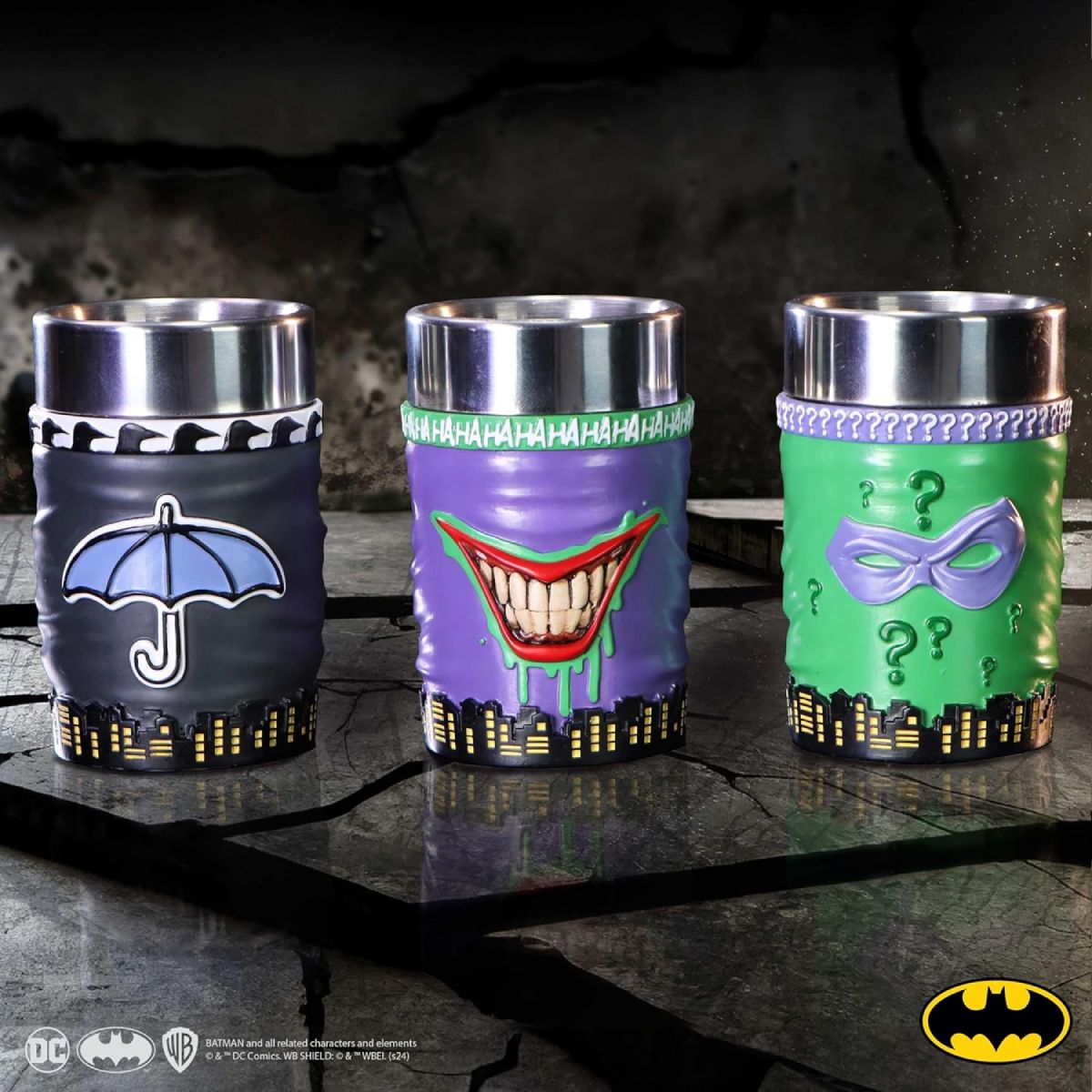 Batman Arch-Enemies Mini Cup Set: Joker, Riddler and Penguin