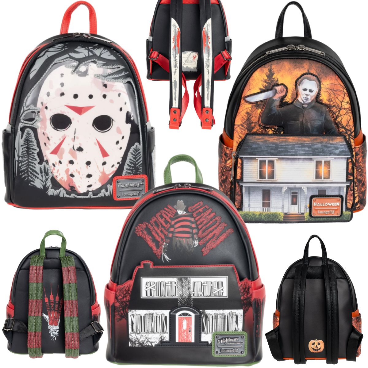 Mini-Mochilas de Terror Entertainment Earth: Sexta-Feira 13, Halloween e A Hora do Pesadelo