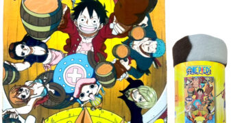 Cobertor de Lance One Piece com os Piratas do Chapéu de Palha no Navio Thousand Sunny