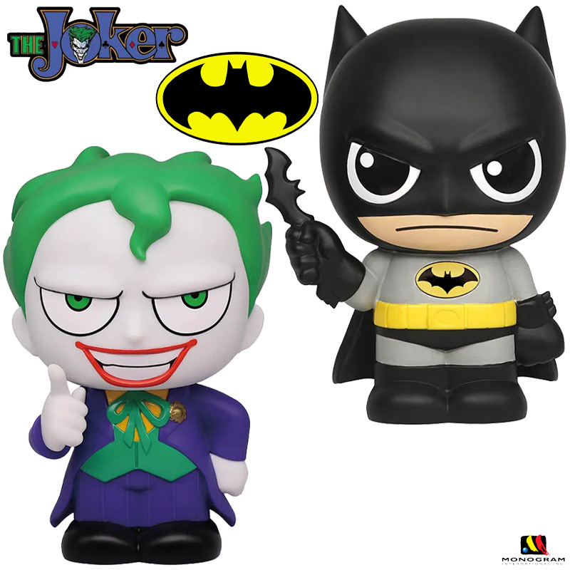 Cofres Batman e Coringa PVC Figural Bank DC Comics