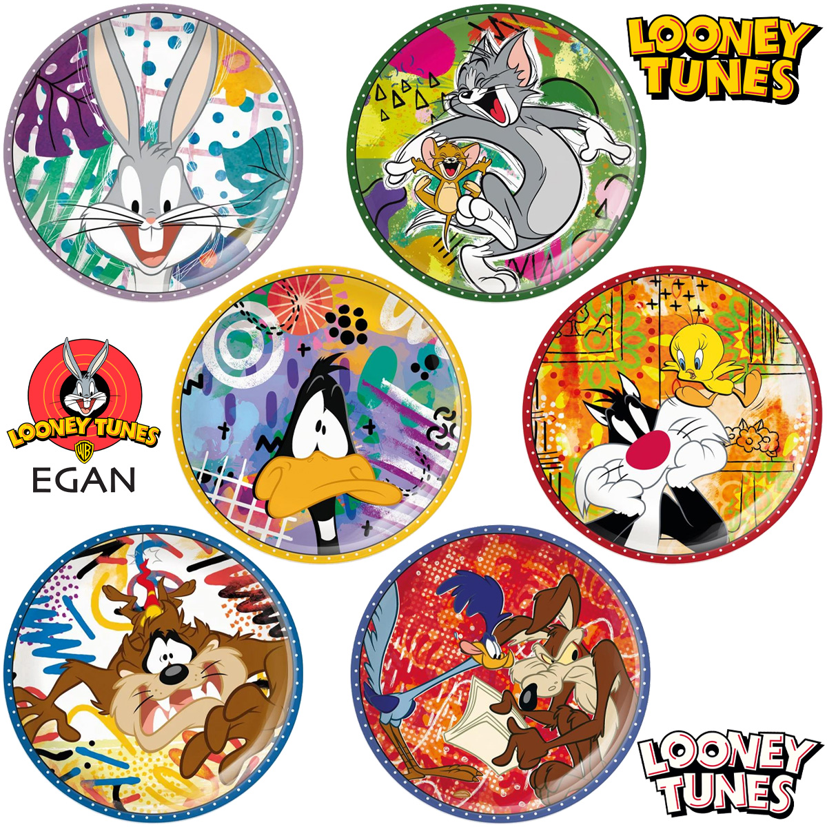 Conjunto de Pratos Looney Tunes