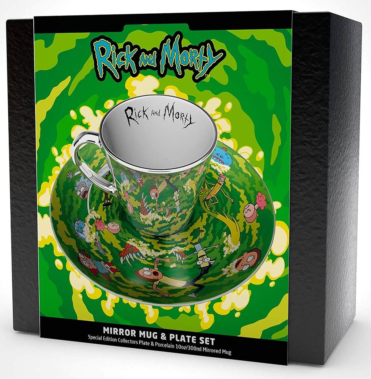 Rick and Morty Coffee Cup and Saucer Portal