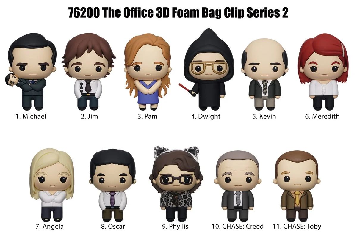 The Office (Series 2) Keychains in Baby Style 3D Figural Bag Clip