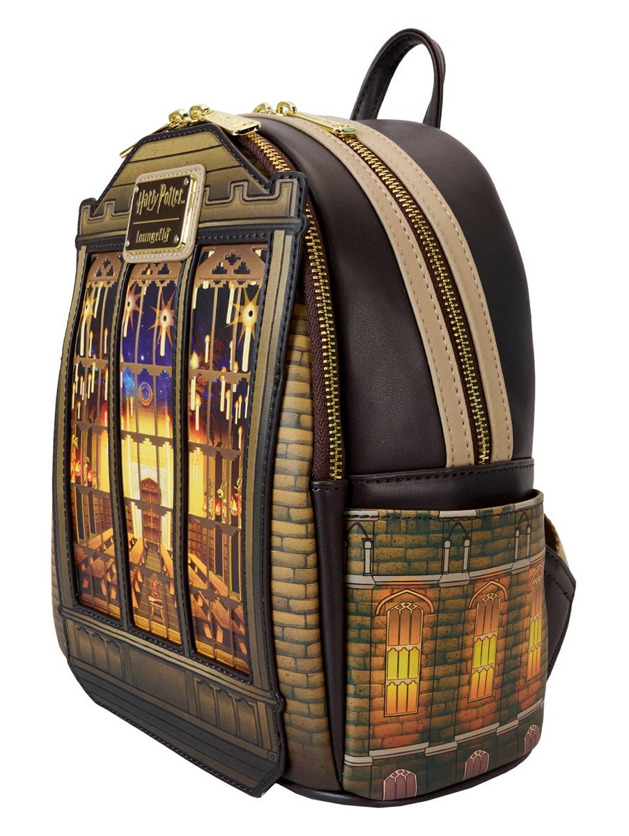 Mini-Mochila Harry Potter Grande Salão do Castelo de Hogwarts com LEDs