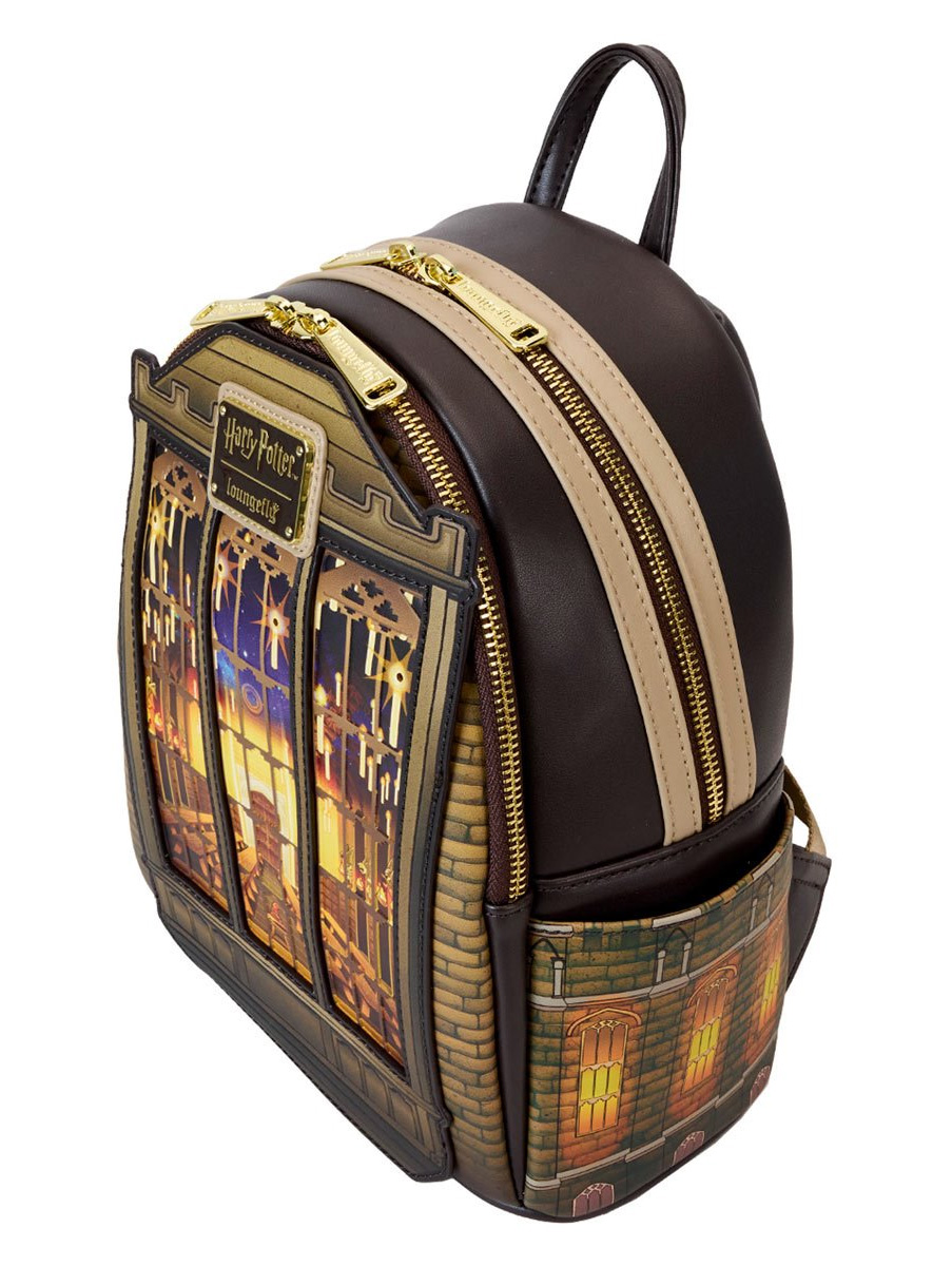 Mini-Mochila Harry Potter Grande Salão do Castelo de Hogwarts com LEDs