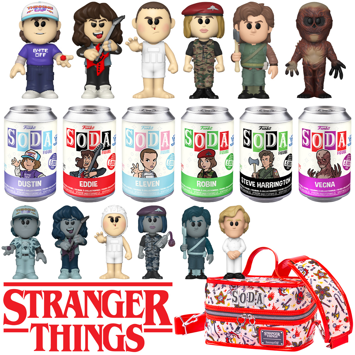 Bonecos Stranger Things Vinyl SODA em Latas de Refrigerante e com ...