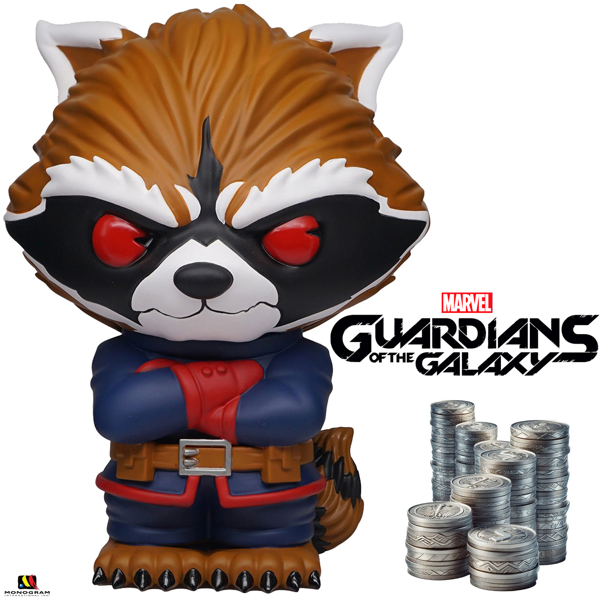 Cofre Rocket Raccoon PVC Figural Bank Guardiões da Galáxia (Marvel)