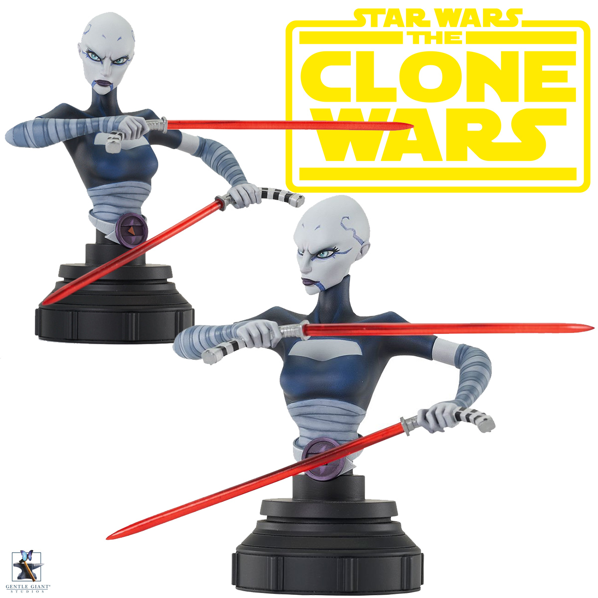 Asajj Ventress em Star Wars: Clone Wars - Mini-Busto 1:7 Gentle Giant