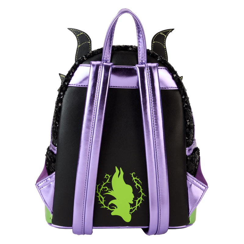 Maleficent Dragon Mini Backpack with Sequins and LEDs