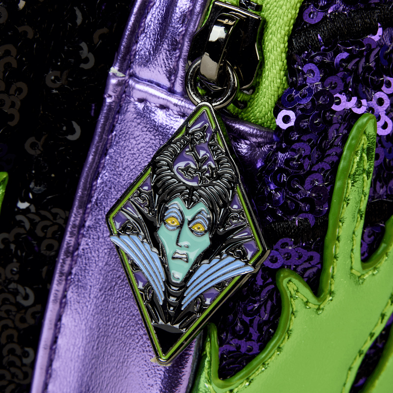 Maleficent Dragon Mini Backpack with Sequins and LEDs