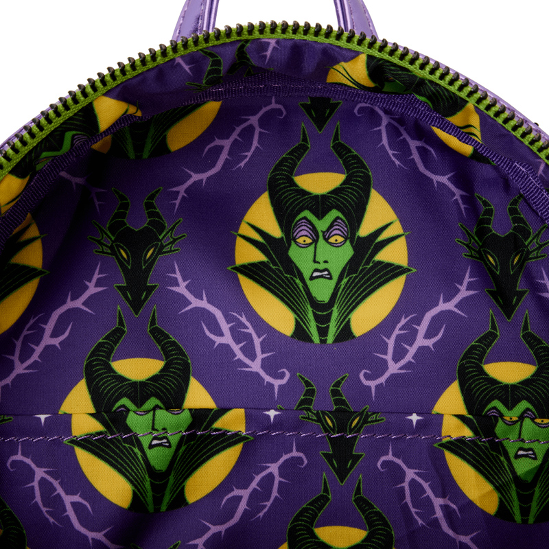 Maleficent Dragon Mini Backpack with Sequins and LEDs