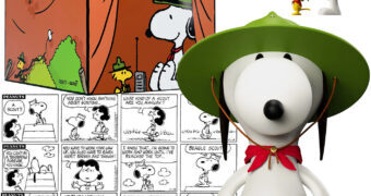 Bonecos Gigantes Peanuts SuperSize: Snoopy Beagle Scout e Woodstock (Escoteiros)