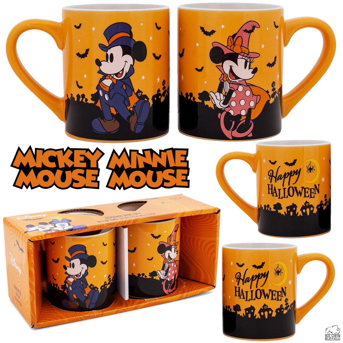 Canecas de Halloween Mickey e Minnie Mouse