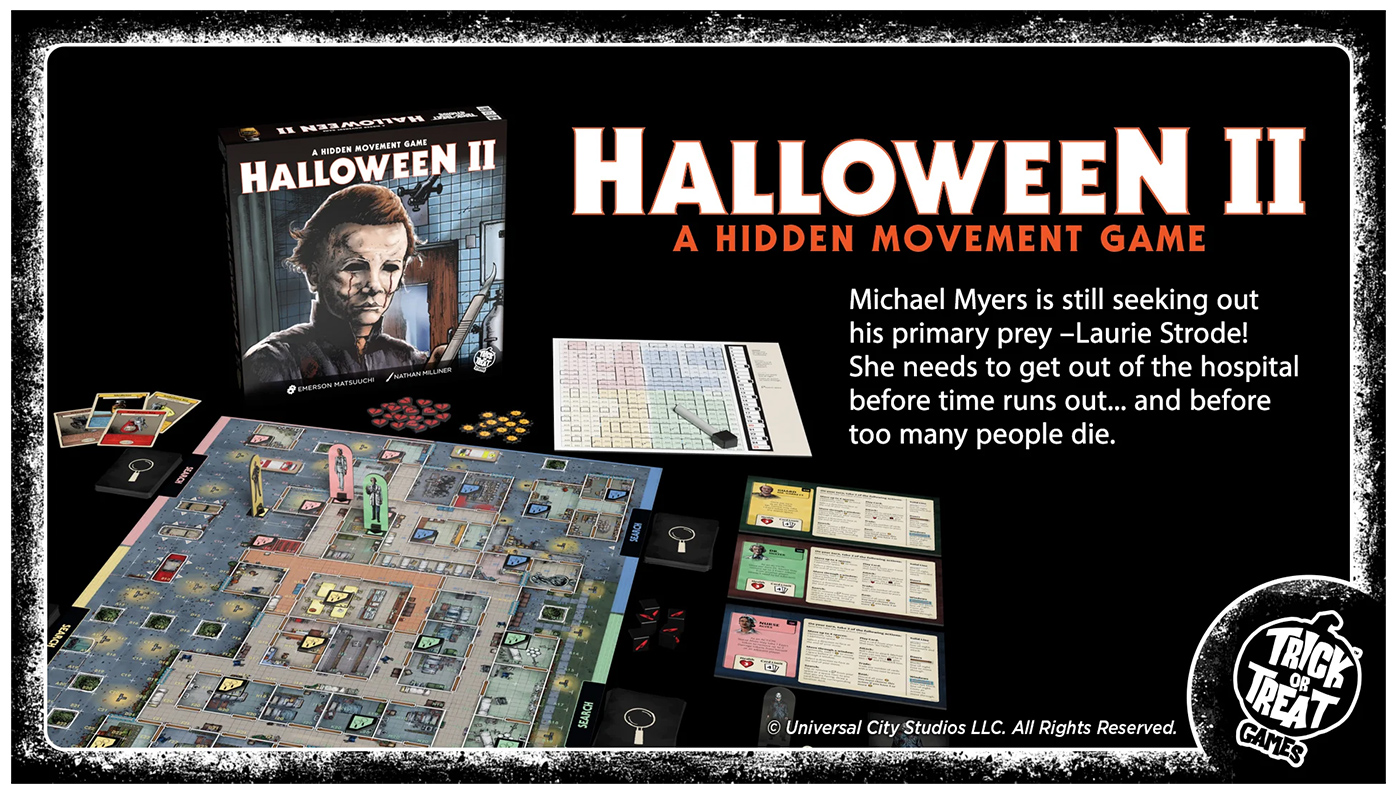 Jogo de Tabuleiro Halloween 2 - O Pesadelo Continua com Michael Myers e Laurie Strode