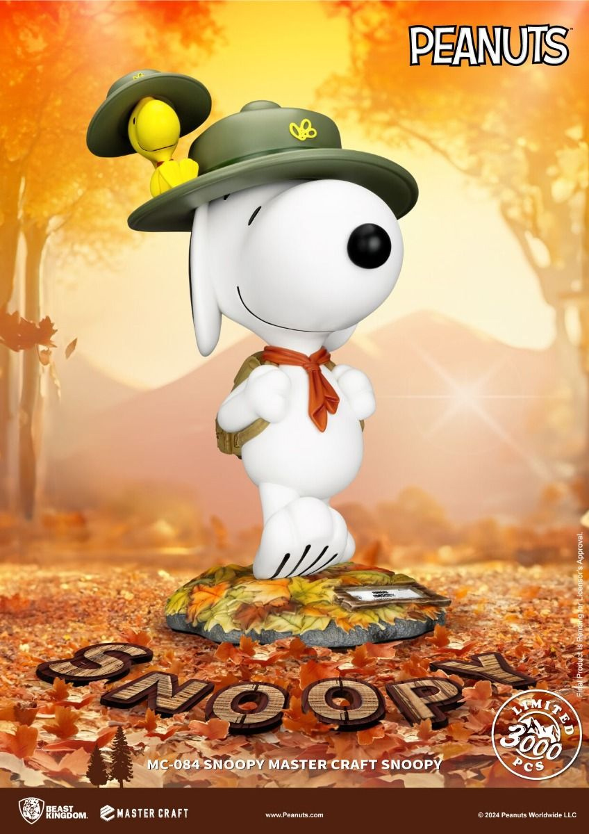 Snoopy “Beagle Scout” and Woodstock Scout - Beast Kingdom Deluxe Statue