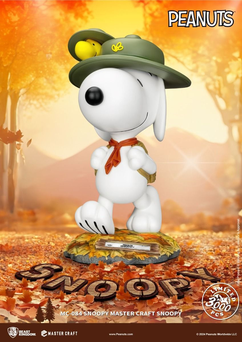 Snoopy “Beagle Scout” and Woodstock Scout - Beast Kingdom Deluxe Statue