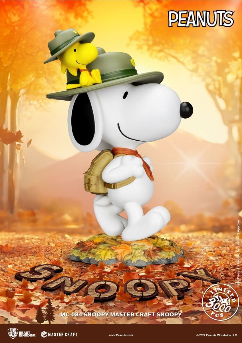 Snoopy “Beagle Scout” and Woodstock Scout - Beast Kingdom Deluxe Statue