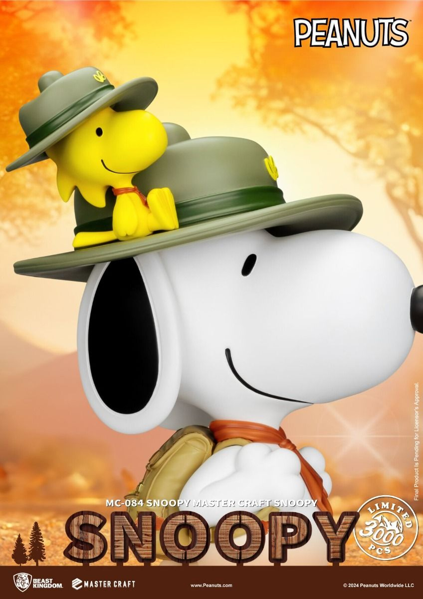 Snoopy “Beagle Scout” and Woodstock Scout - Beast Kingdom Deluxe Statue