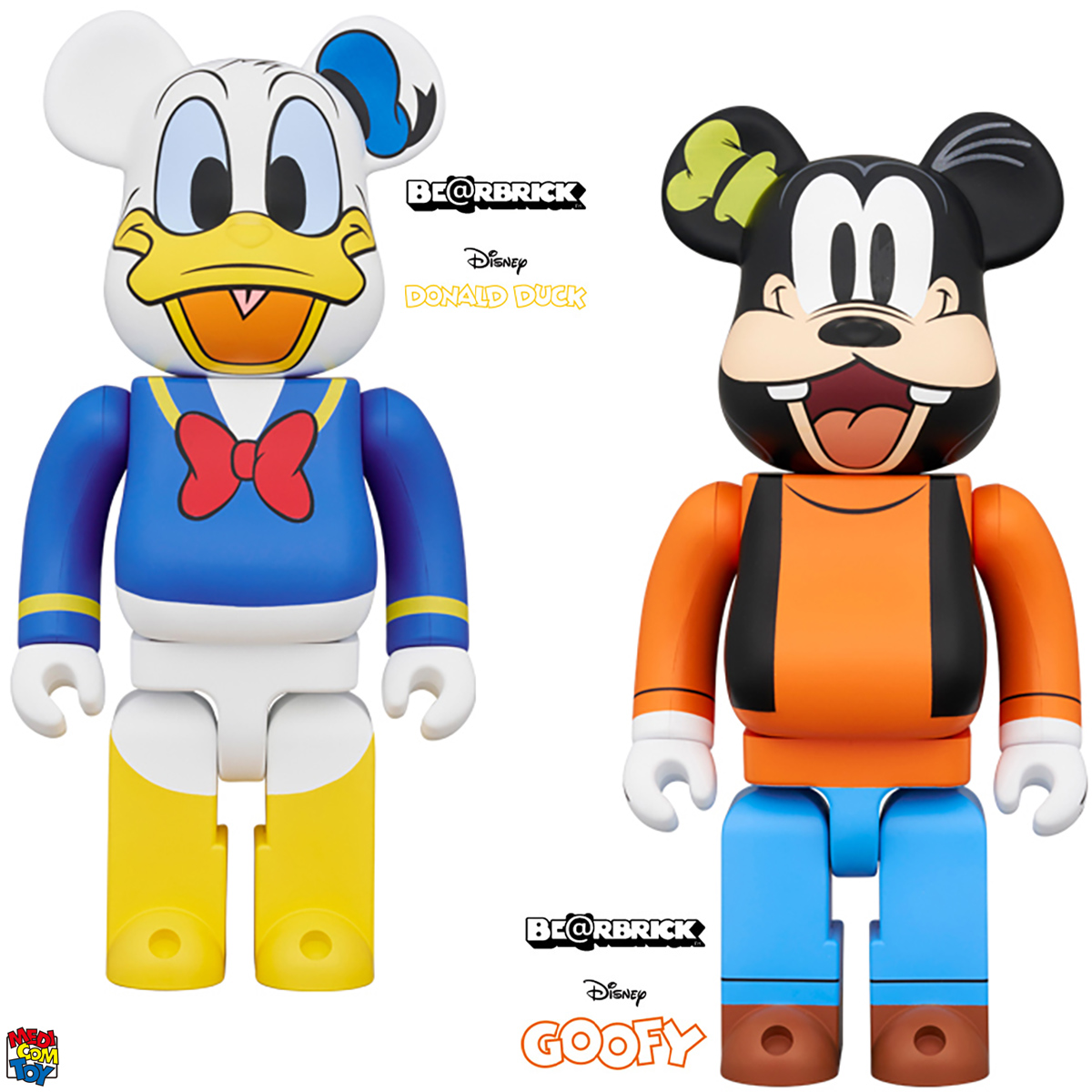 Bonecos Be@rbricks Disney: Pato Donald e Pateta