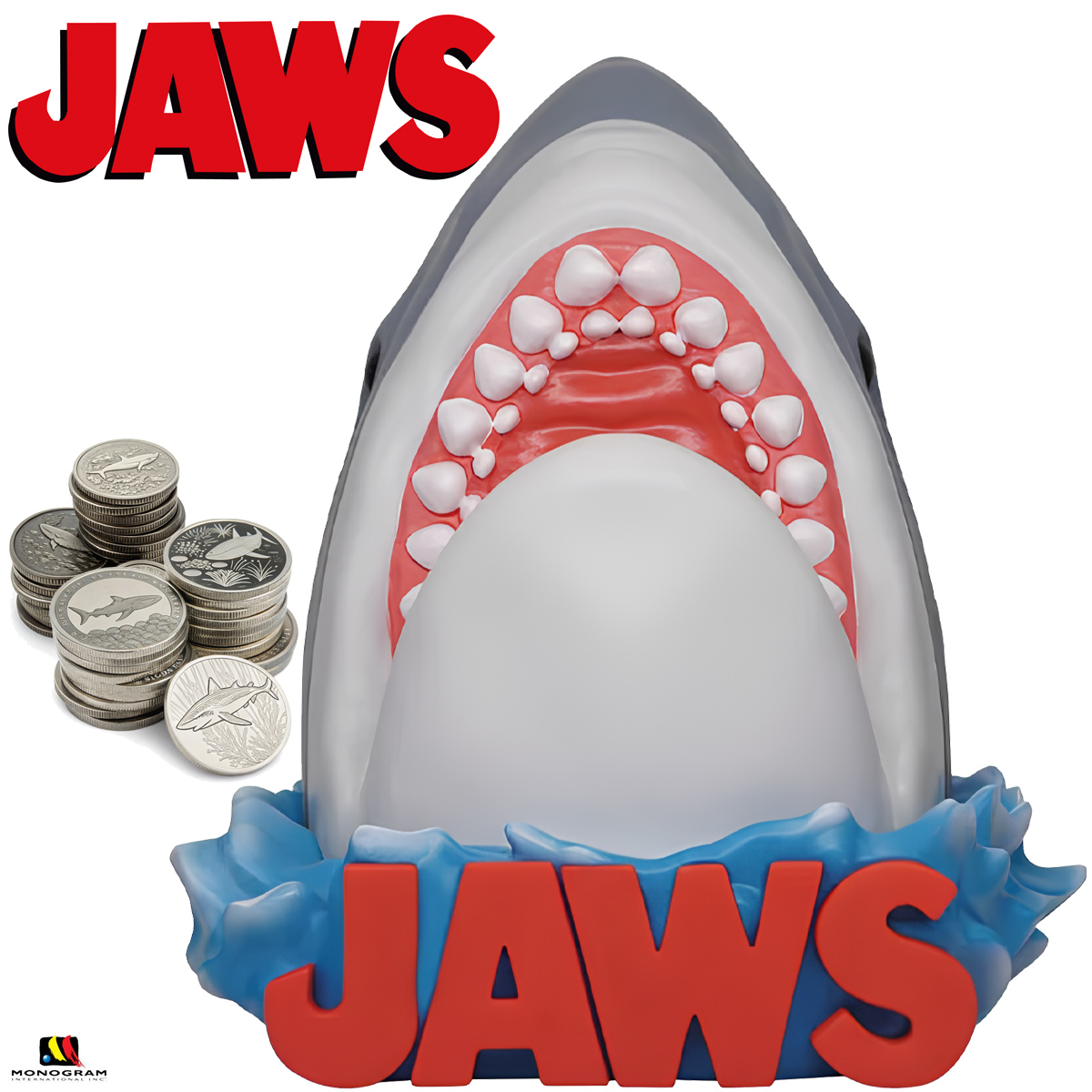 Cofre Tubarão Bruce PVC Figural Bank do Filme Jaws de Steven Spielberg