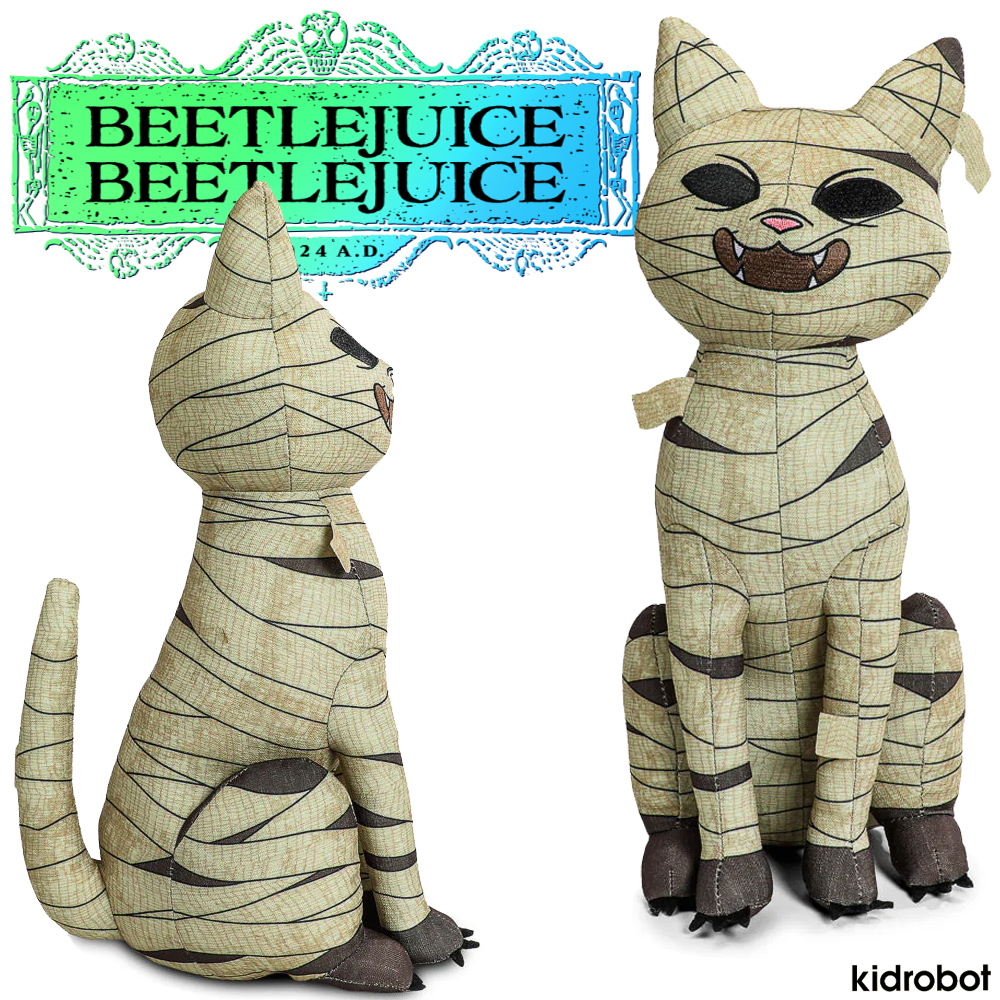 Gato Mumificado de Pelúcia de Os Fantasmas Ainda se Divertem: Beetlejuice Beetlejuice