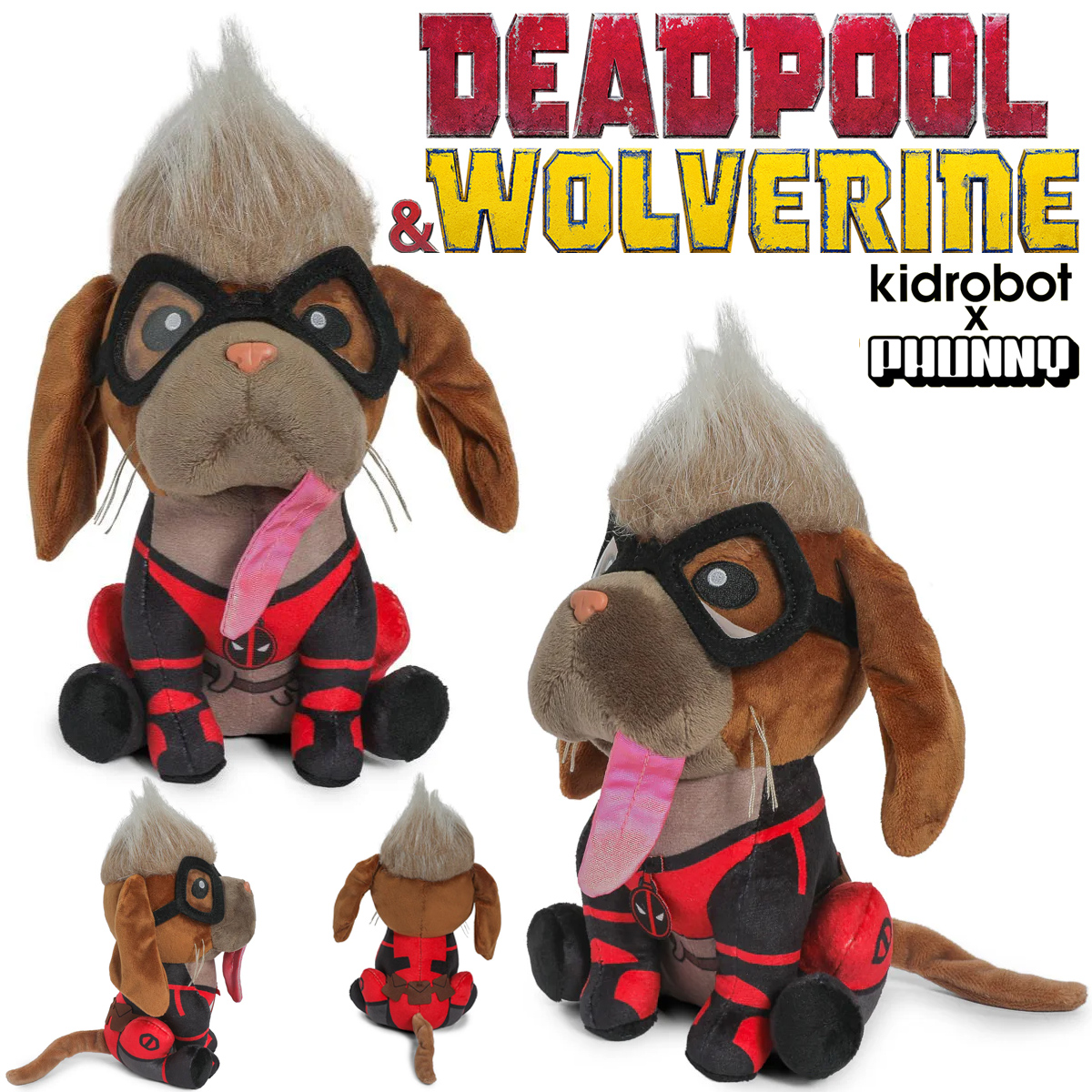 Boneco de Pelúcia Cão Dogpool Phunny do Filme Deadpool & Wolverine