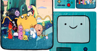 Cobertores de Lance Adventure Time com Finn, Jake, Beemo e outros