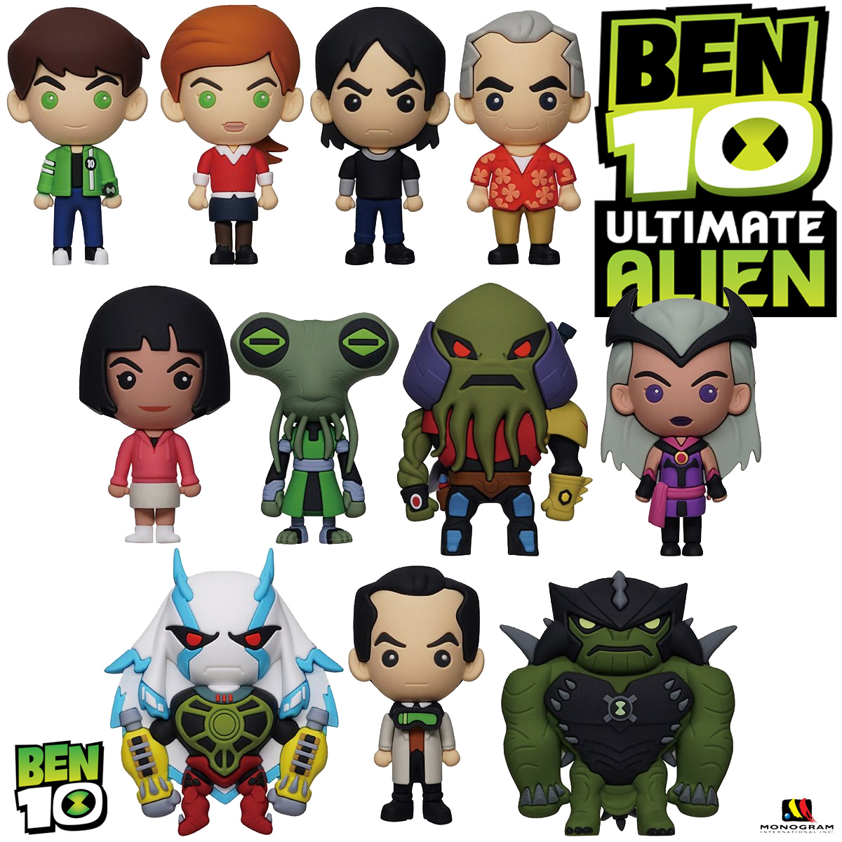 Chaveiros Ben 10: Supremacia Alienígena 3D Figural Bag Clip (Blind-Bag)