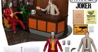 Playset “Live with Murray Franklin Talk Show” com Coringa (Joaquin Phoenix) e Murray Franklin (Robert de Niro)