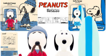 Peanuts ReAction com Snoopy Surfista e Snoopy Lenhador