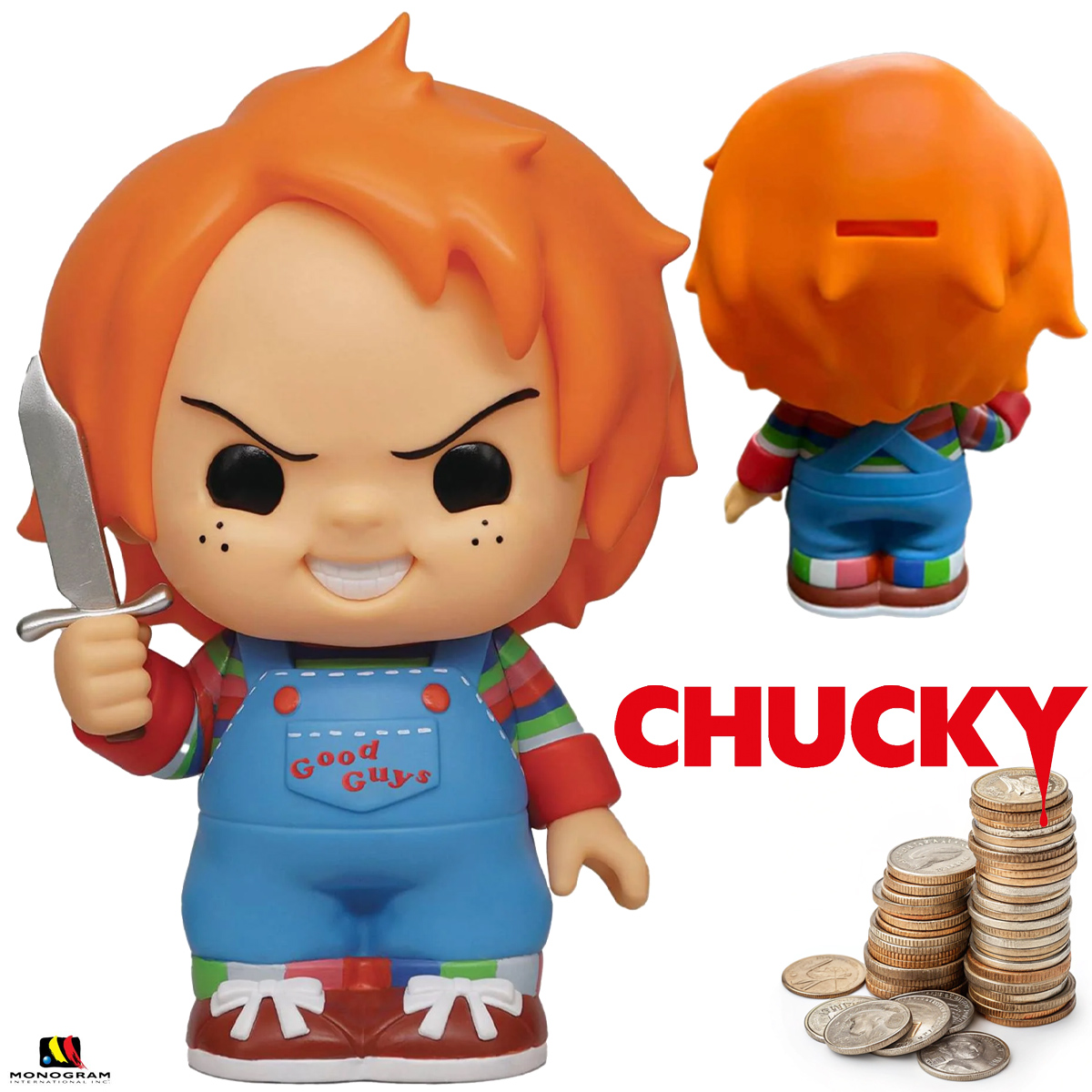 Cofre Chucky, o Brinquedo Assassino PVC Figural Bank (Chibi)