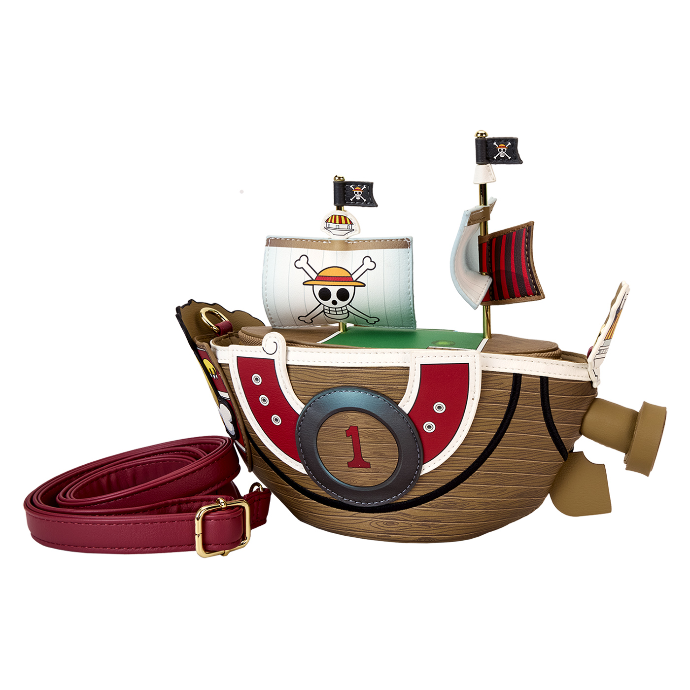 Bolsa Tiracolo do Navio Pirata Thousand Sunny de One Piece