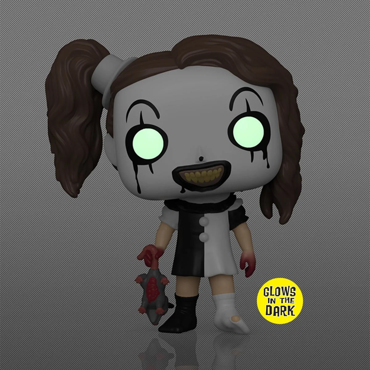 Boneca Pop! Terrifier 3: Little Pale Girl com Olhos Fosforescentes