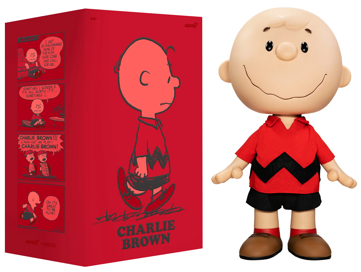 Giant Peanuts SuperSize Doll: Charlie Brown with Red Polo Shirt