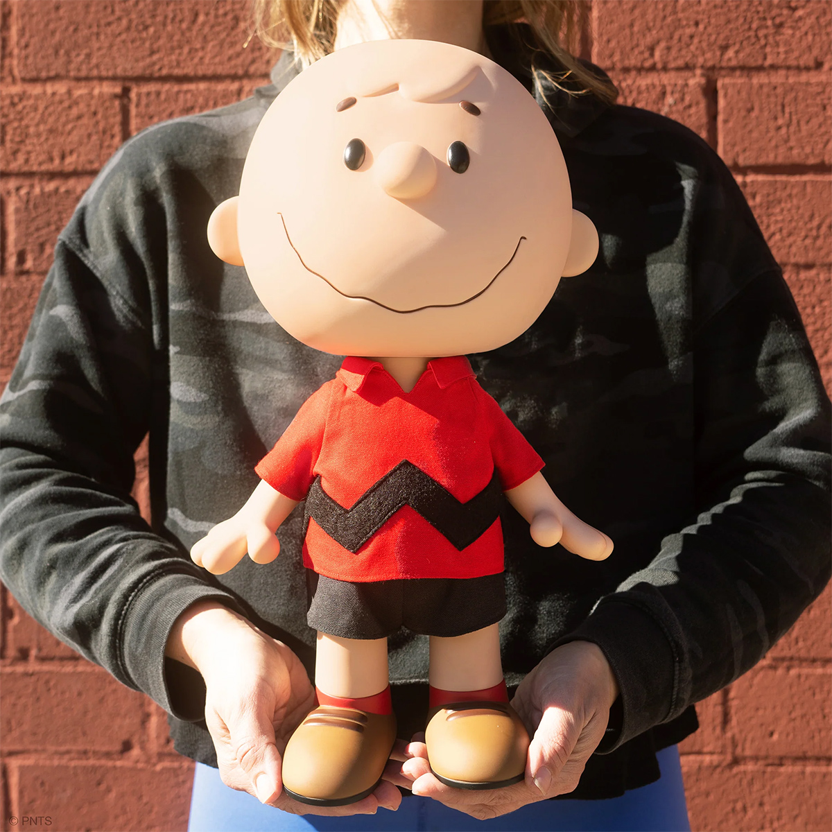 Giant Peanuts SuperSize Doll: Charlie Brown with Red Polo Shirt