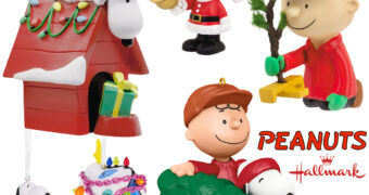 Enfeites de Natal Peanuts Hallmark com Charlie Brown e Snoopy