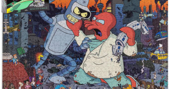 Quebra-Cabeça Futurama: Bender vs. Zoidberg com 1.000 peças