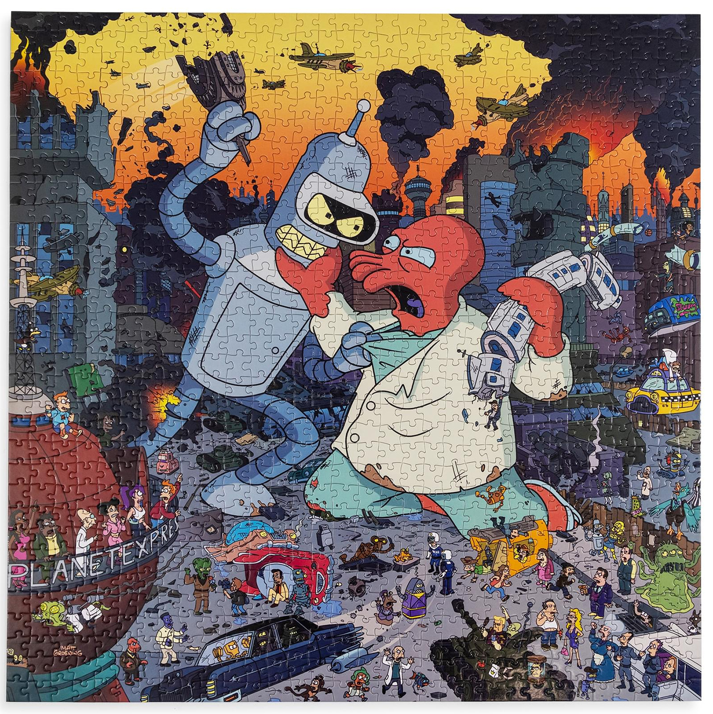 Futurama Puzzle: Bender vs. Zoidberg with 1,000 pieces