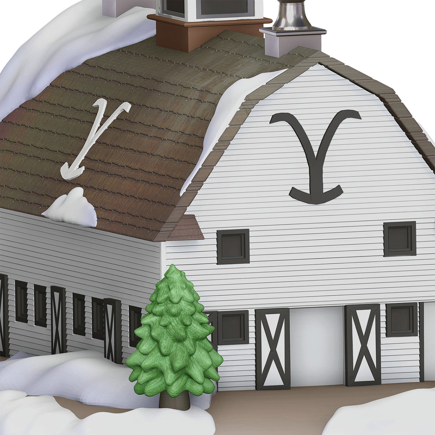 Yellowstone Series “Dutton Ranch Barn” Christmas Ornament