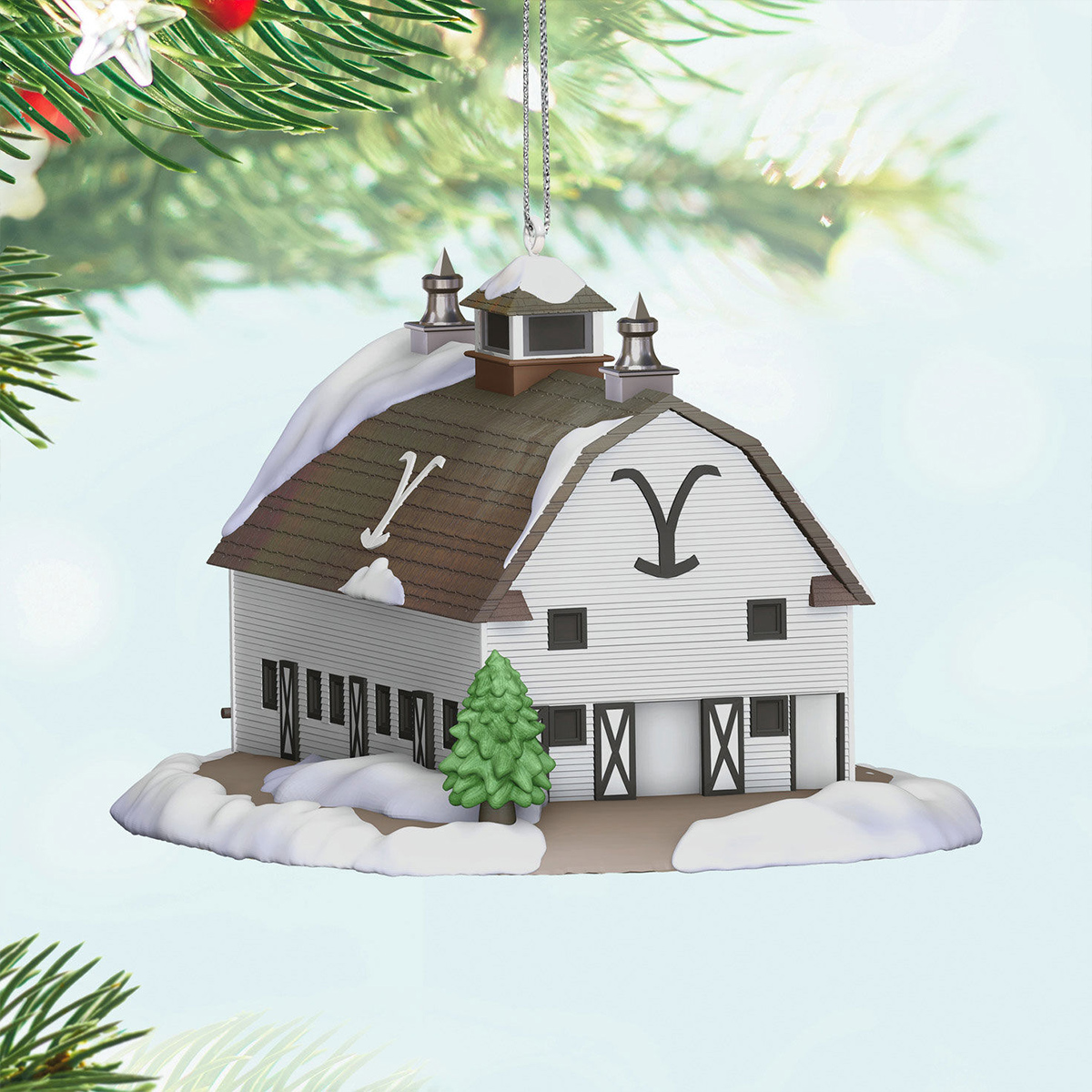 Yellowstone Series “Dutton Ranch Barn” Christmas Ornament